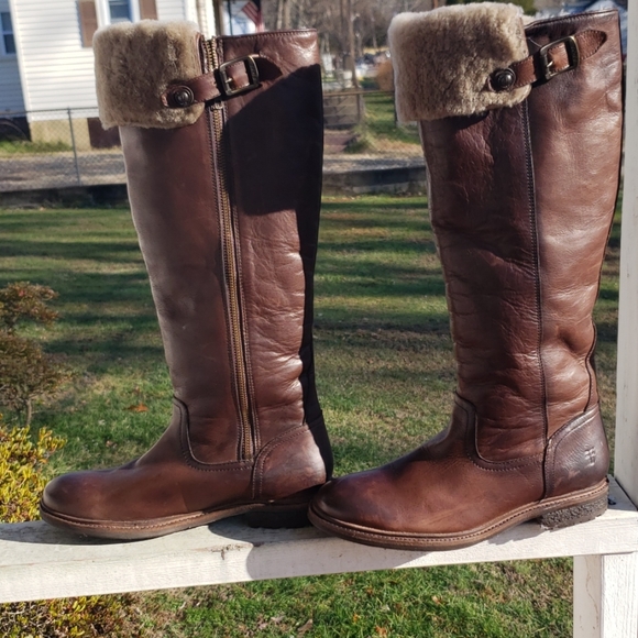 Frye Shoes - Women's Frye Mara OTK Shearling Boot. Sz 8 B